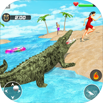 愤怒 鳄鱼 游戏 - 新 野生 狩猎 游戏类